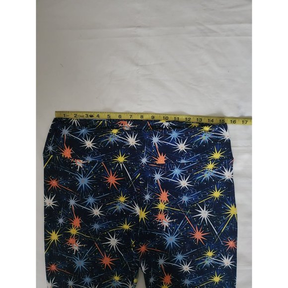 LuLaRoe Women's Star Pattern Americana Leggings Tall And Curvy Size 12-18 - Picture 7 of 10